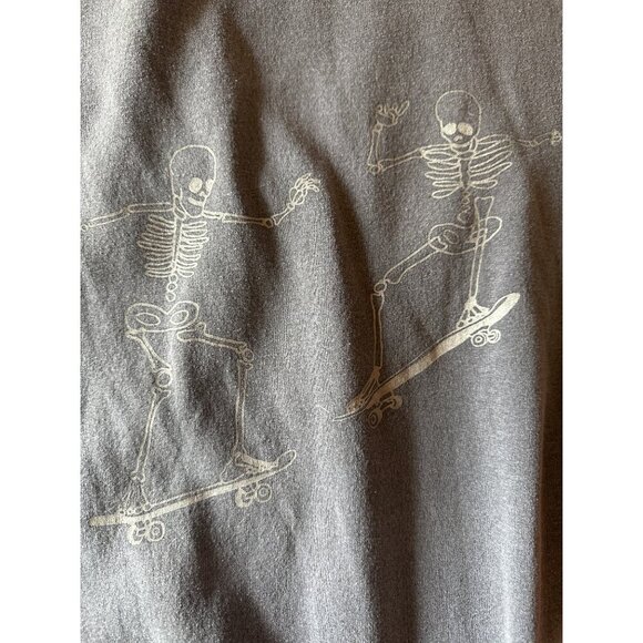 Project Social T Urban Outfitters Skeleton Skateboard Graphic Sweatshirt Gray L - Picture 4 of 6